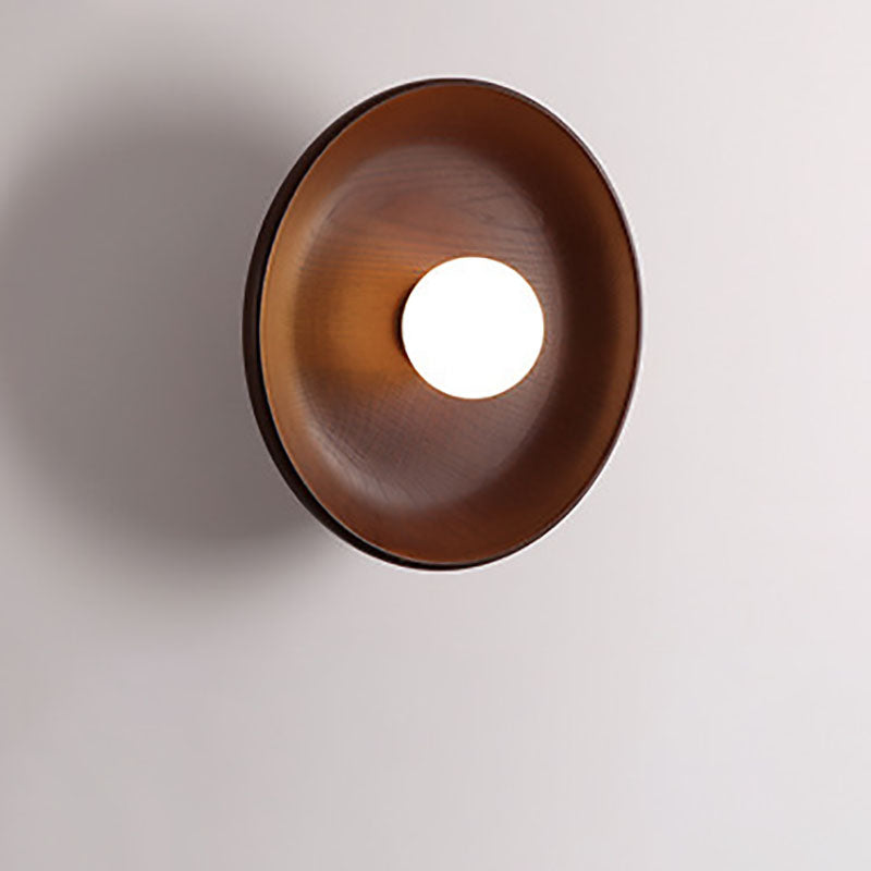 Velorien – Applique murale ronde en bois minimaliste moderne avec LED
