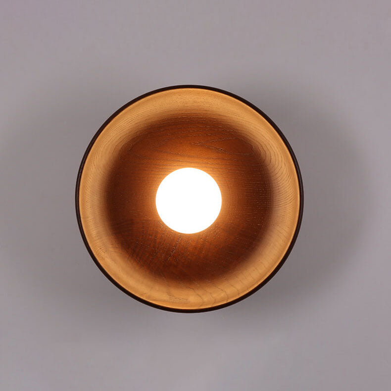 Velorien – Applique murale ronde en bois minimaliste moderne avec LED