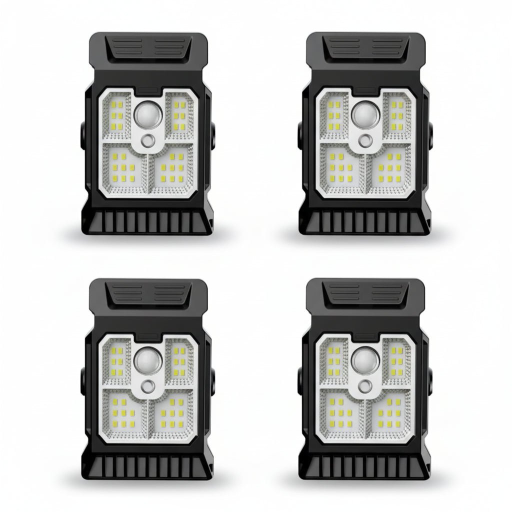 Solvion – Applique murale rectangulaire moderne solaire à LED avec détecteur de mouvement
