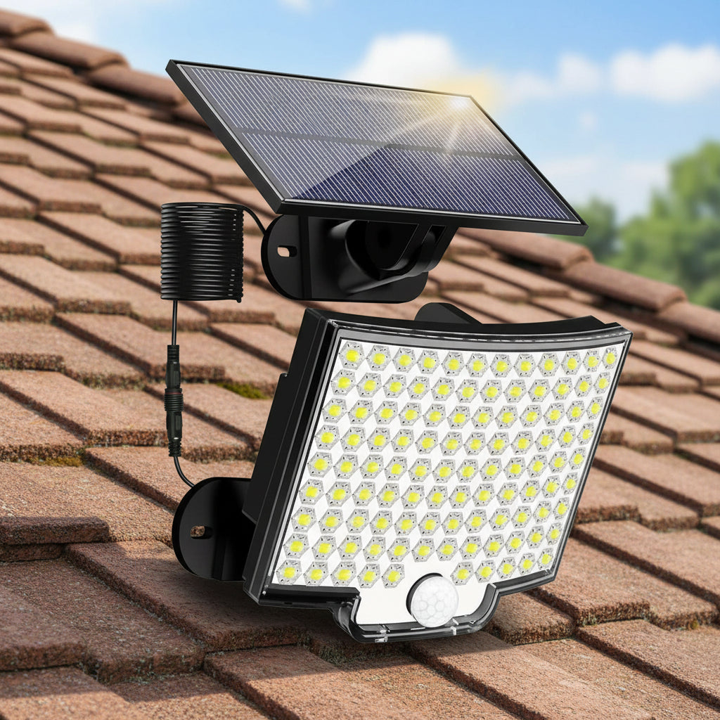 Olvique – Applique murale de sécurité solaire LED rectangulaire moderne