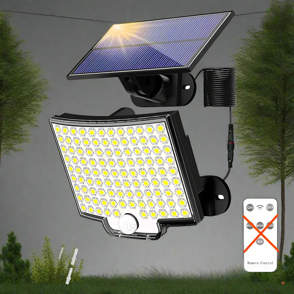 Olvique – Applique murale de sécurité solaire LED rectangulaire moderne