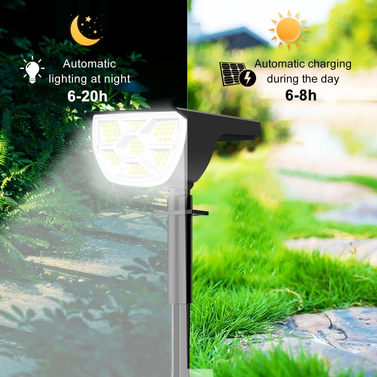 Solvanta – Faretto LED Solare Rettangolare Moderno