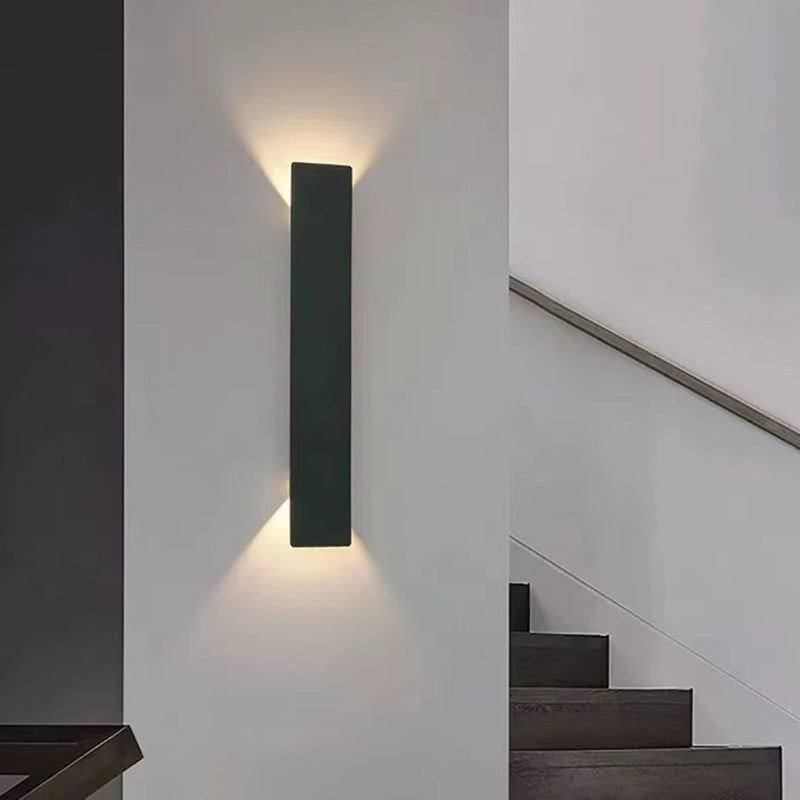 Rodien – Applique murale extérieure LED moderne mince rectangulaire à 2 lampes