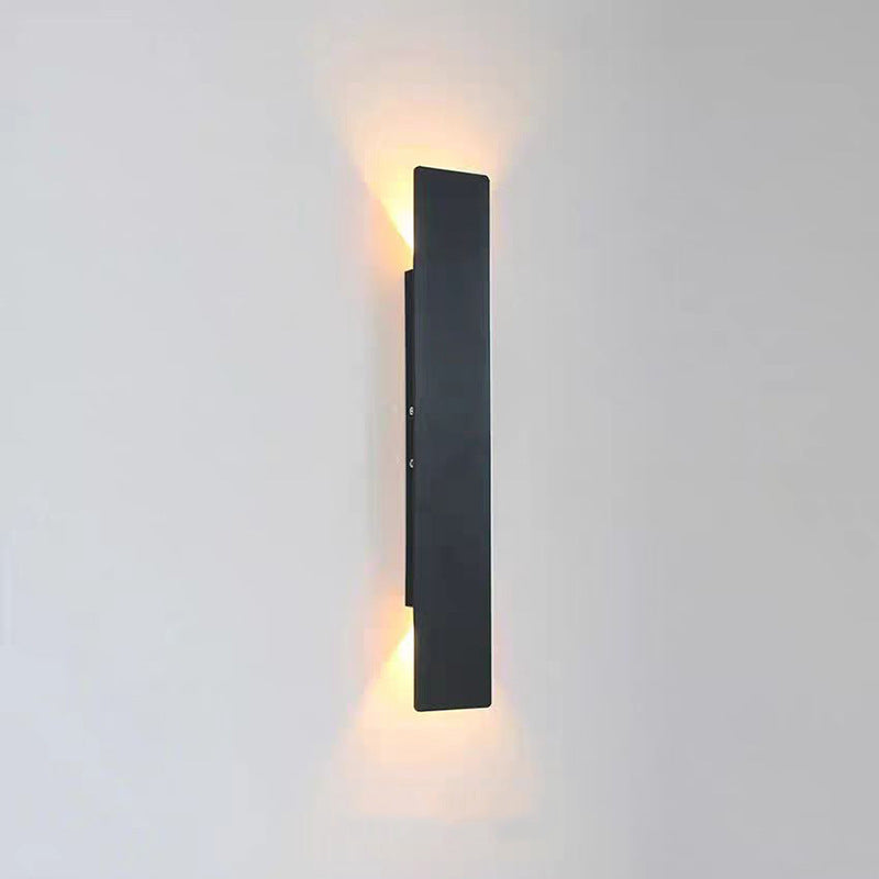 Rodien – Applique murale extérieure LED moderne mince rectangulaire à 2 lampes