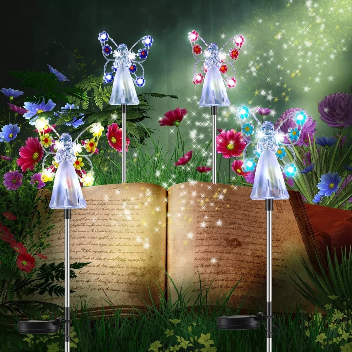 Olmira – Luz de Jardín LED Solar Moderna en Forma de Ángel