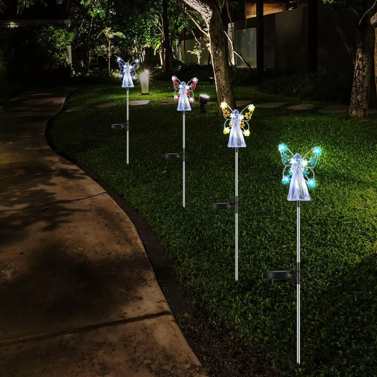 Olmira – Luz de Jardín LED Solar Moderna en Forma de Ángel