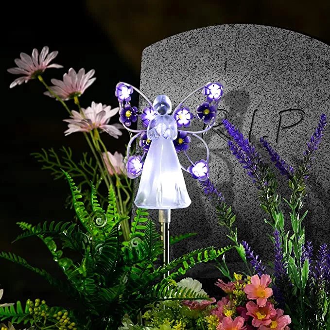 Olmira – Luz de Jardín LED Solar Moderna en Forma de Ángel