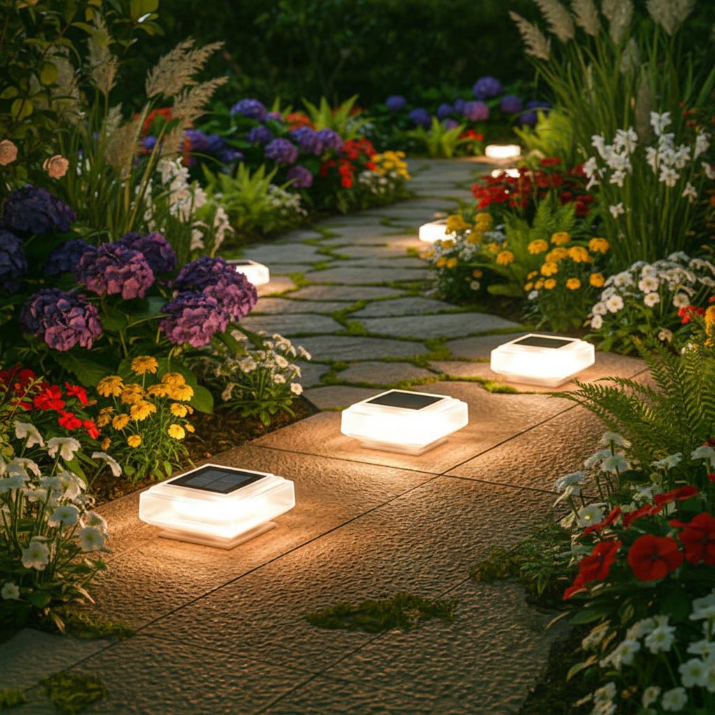 Solvyn – Lampada da Terra LED Solare Moderna Quadrata