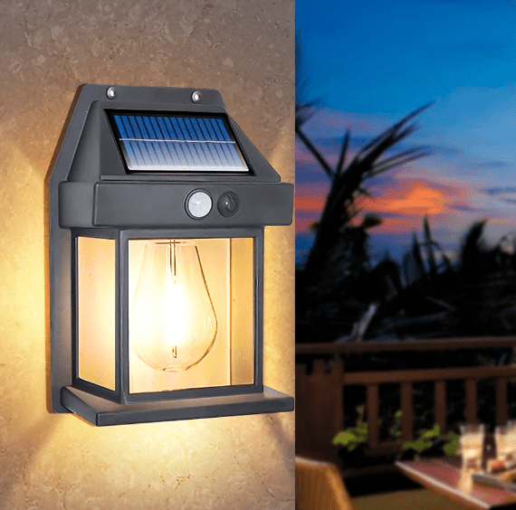 Molvane – Lanterne murale carrée solaire LED moderne