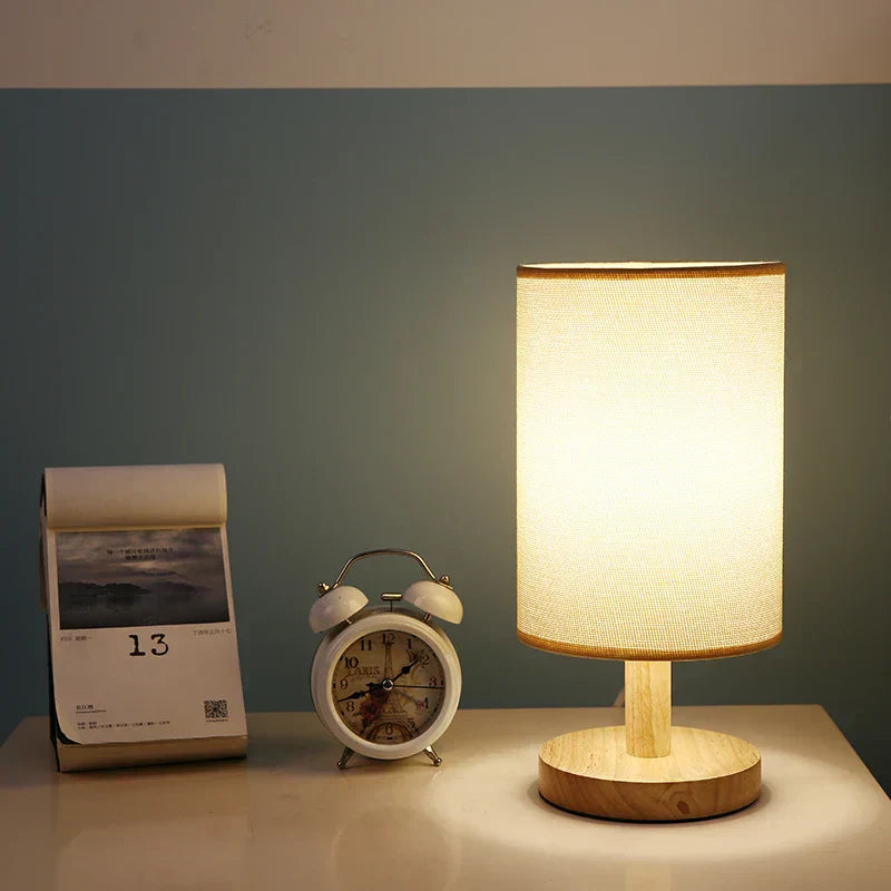 Aivaro - Organic Wood Linen Lamp Remote Control