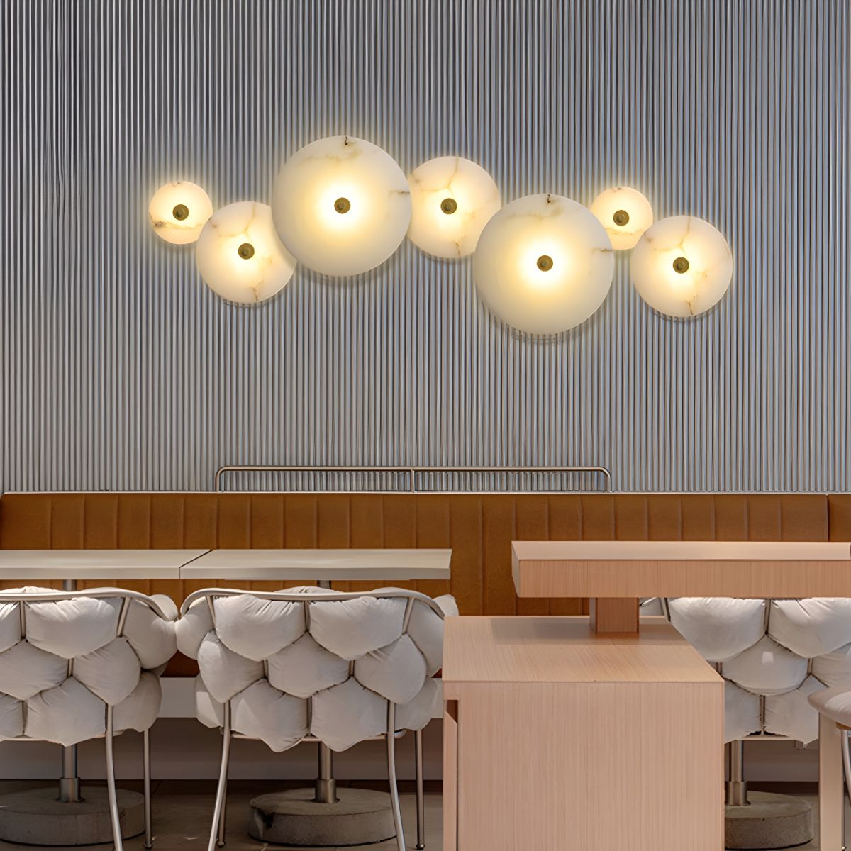 Luxbara – Modern Luxury Round Marble Alabaster Wall Light