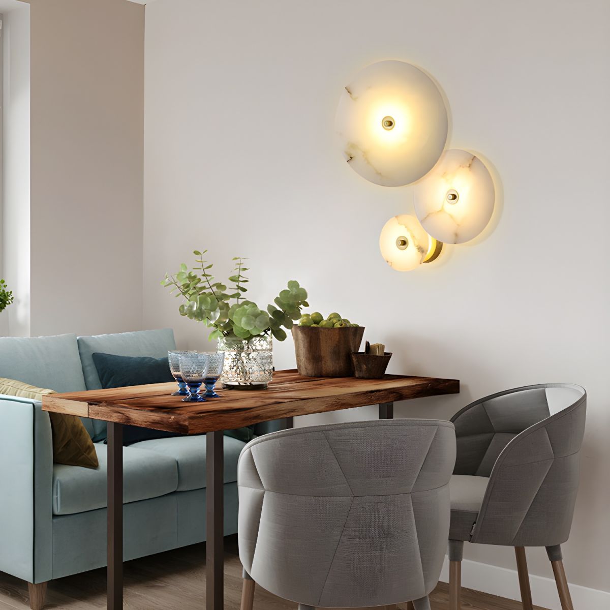 Luxbara – Modern Luxury Round Marble Alabaster Wall Light