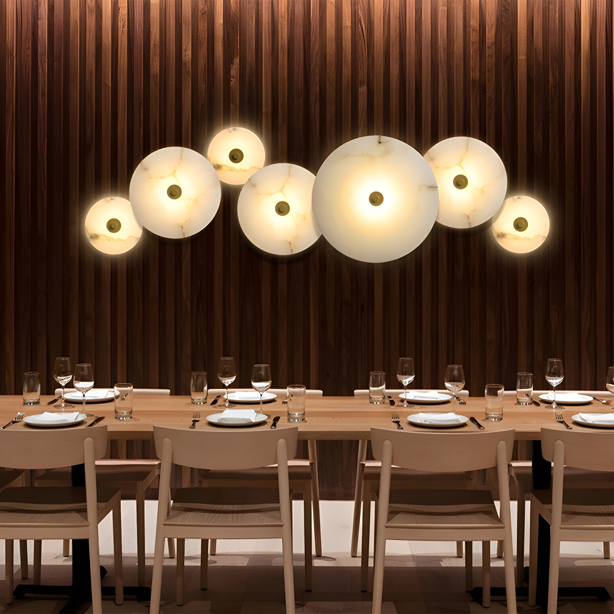 Luxbara – Modern Luxury Round Marble Alabaster Wall Light