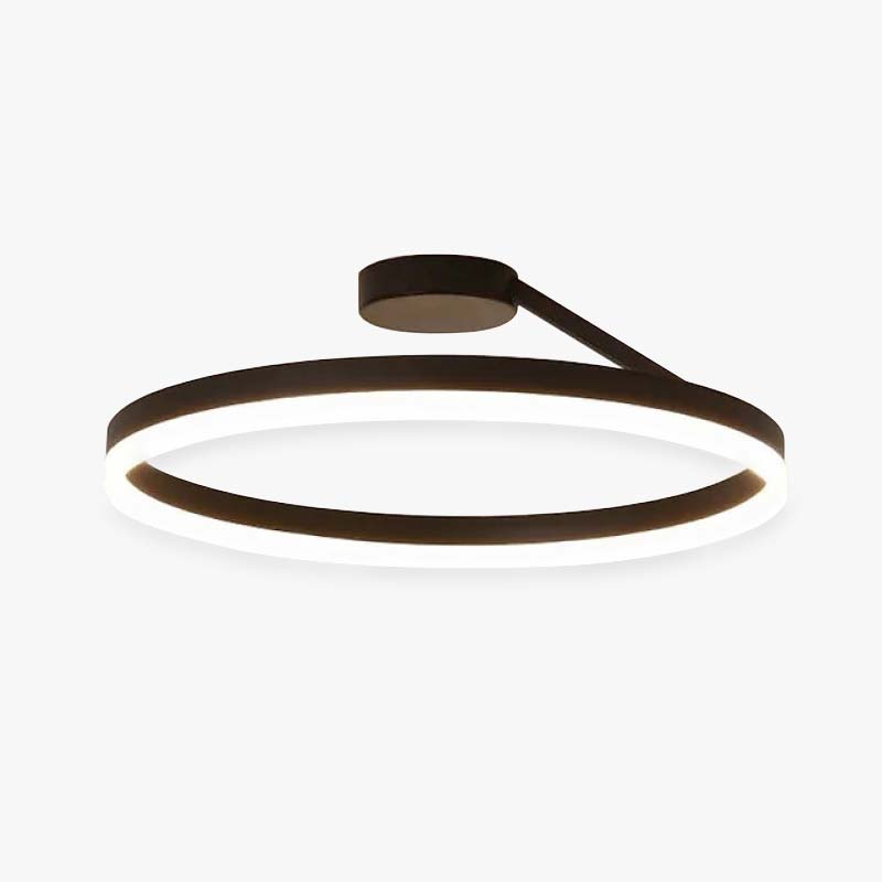 Arivonn - Modern Circle LED Flush Mount Ceiling Light Black White