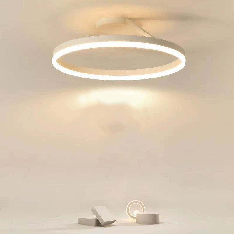 Arivonn - Modern Circle LED Flush Mount Ceiling Light Black White