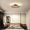 Arivonn - Modern Circle LED Flush Mount Ceiling Light Black White