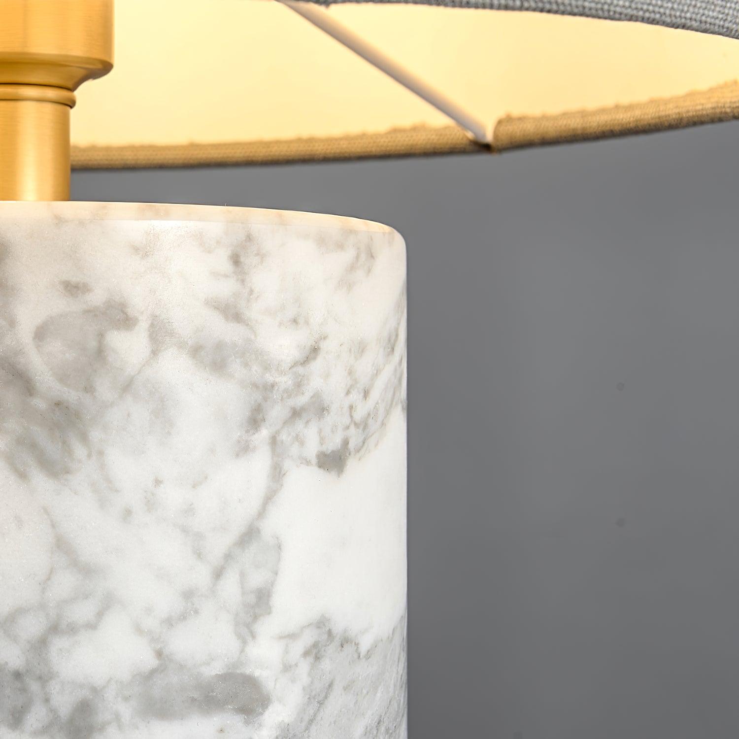 Gremora - zelená mramorová stolní lampa s přepínačem na kabelu