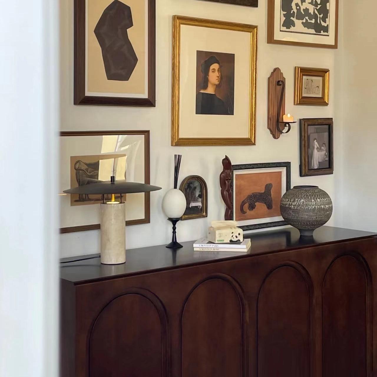 Elara – Modern Table Lamp with Black Shade and Metal Base