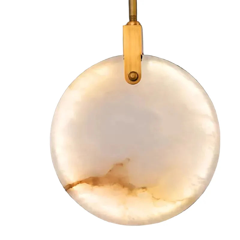 Lenzara - Suspension disque en albâtre espagnol