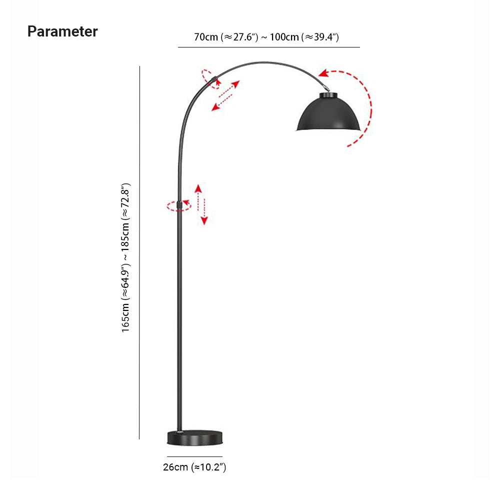 Morvane - Modern Arc Floor Lamp 73 Inch 3 Color Options