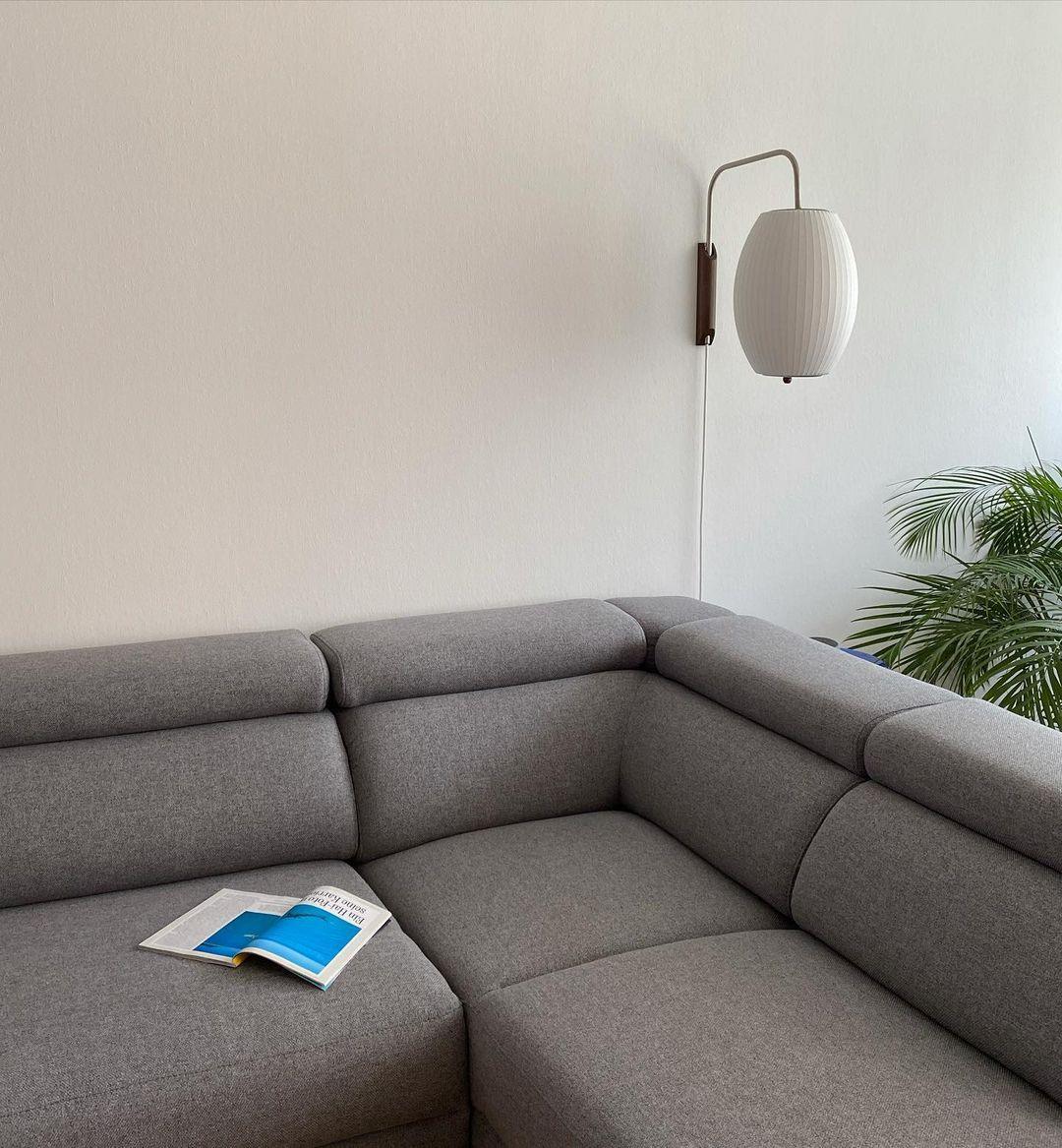 Norvane – nástěnná lampa z ořechového dřeva a kovu ve stylu poloviny století, E26 E27, vnitřní osvětlení
