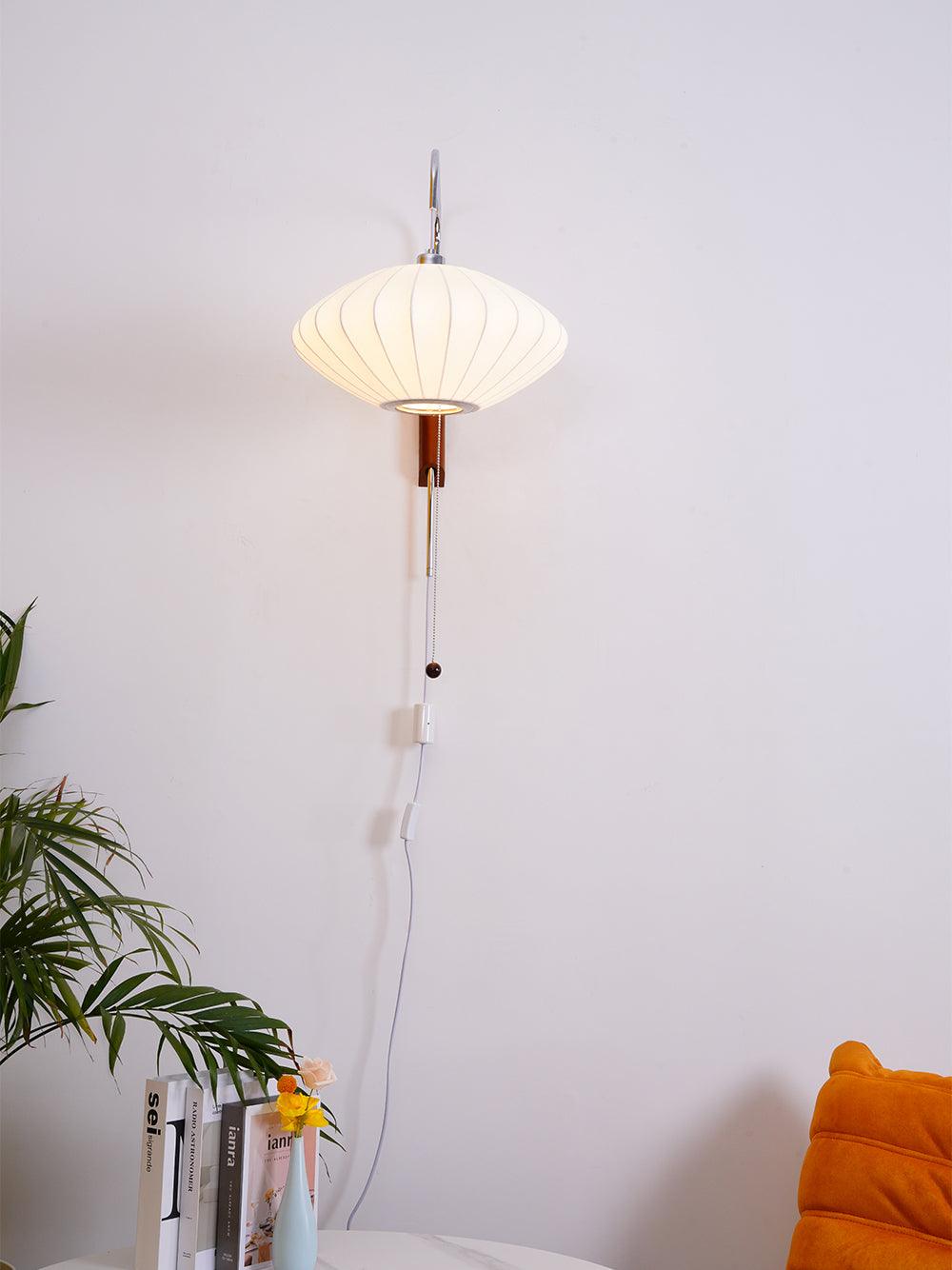 Norvane – nástěnná lampa z ořechového dřeva a kovu ve stylu poloviny století, E26 E27, vnitřní osvětlení
