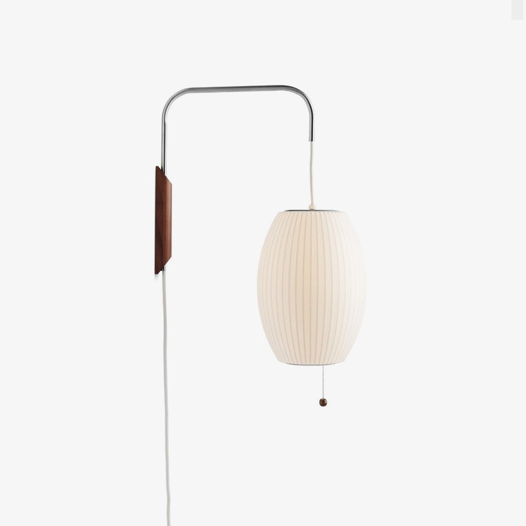 Norvane – nástěnná lampa z ořechového dřeva a kovu ve stylu poloviny století, E26 E27, vnitřní osvětlení