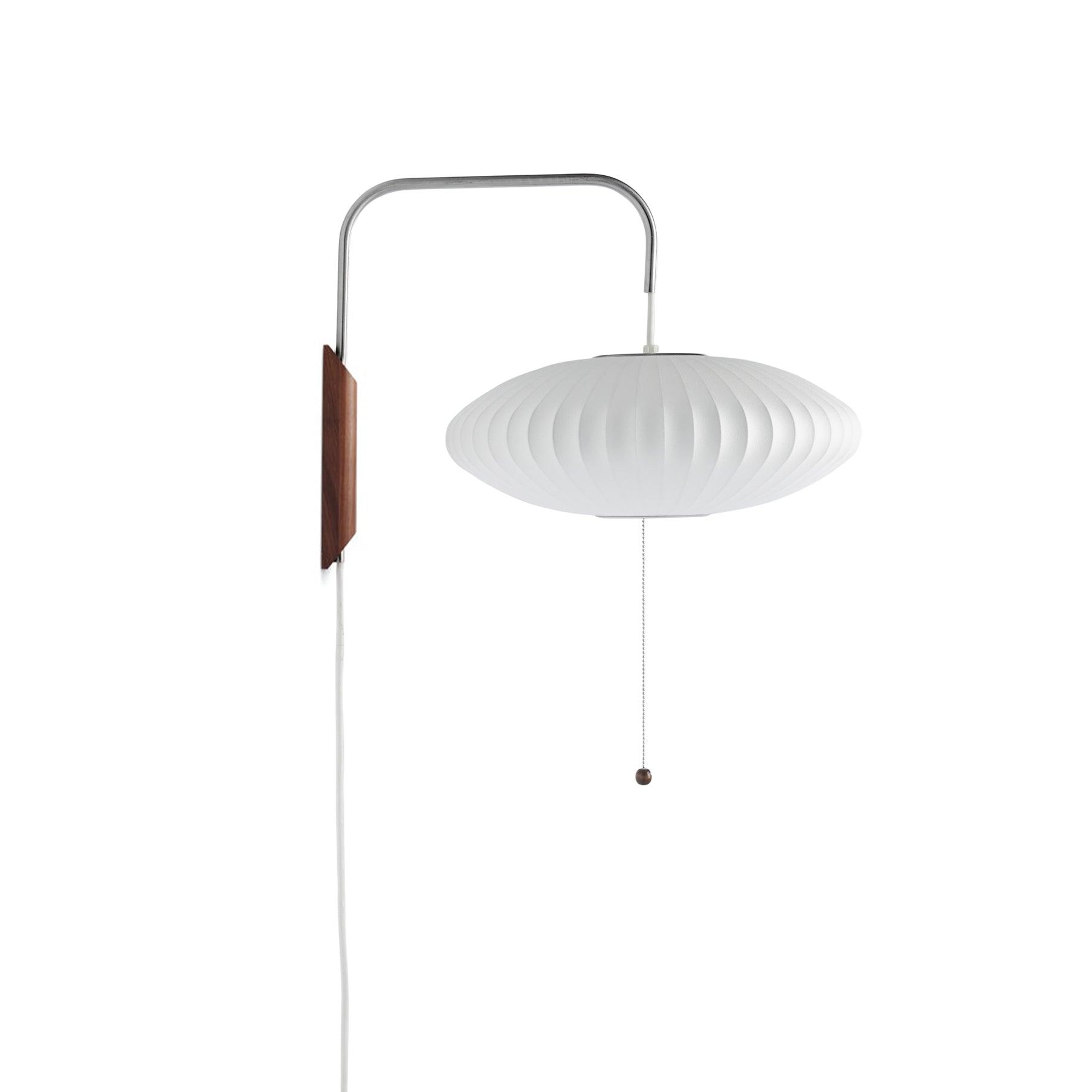 Norvane – nástěnná lampa z ořechového dřeva a kovu ve stylu poloviny století, E26 E27, vnitřní osvětlení