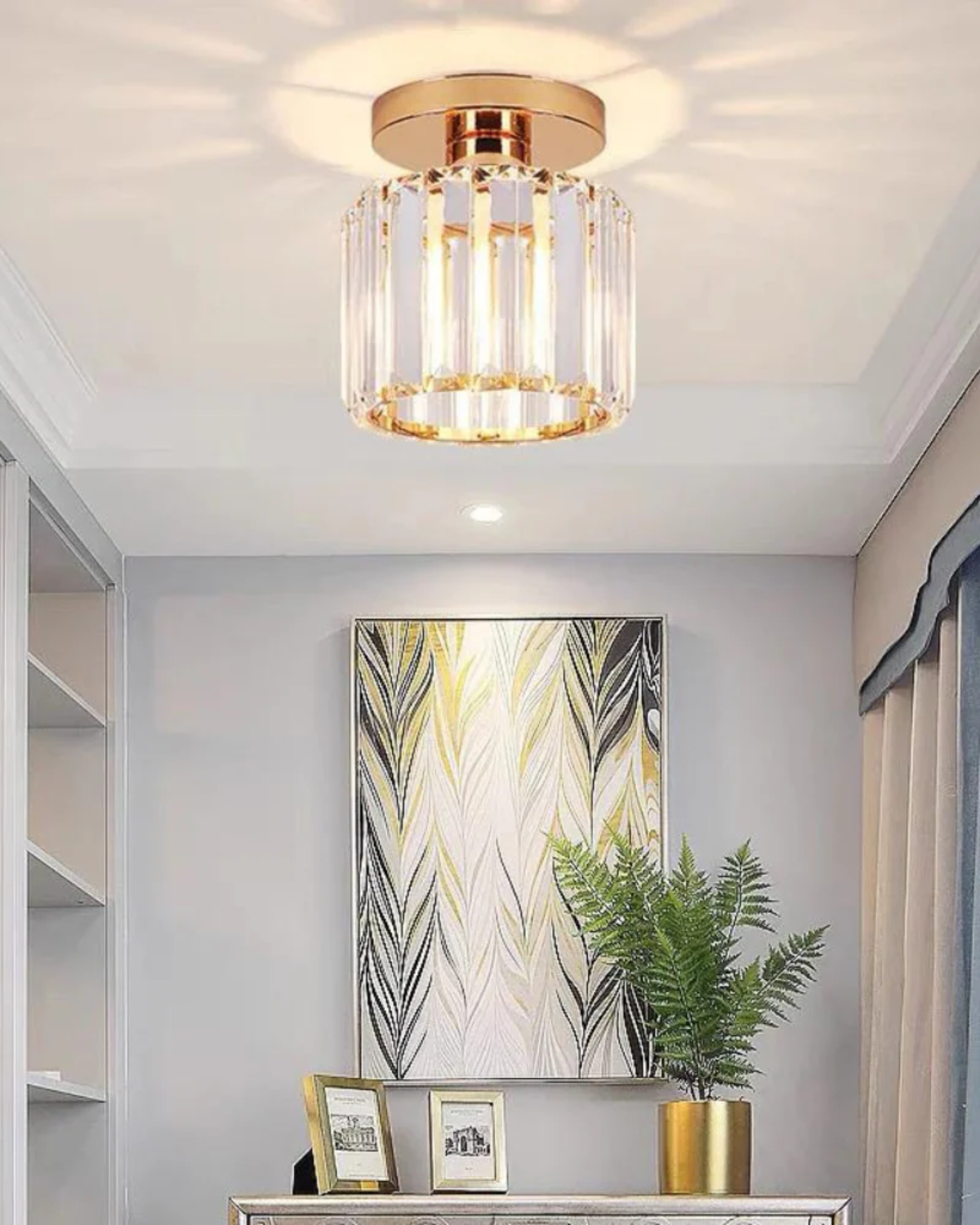 Virenth – La lampada da scrivania classica Prismatique in vetro verde con base dorata