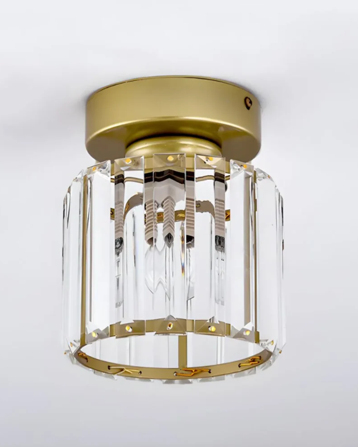 Virenth – La lampada da scrivania classica Prismatique in vetro verde con base dorata