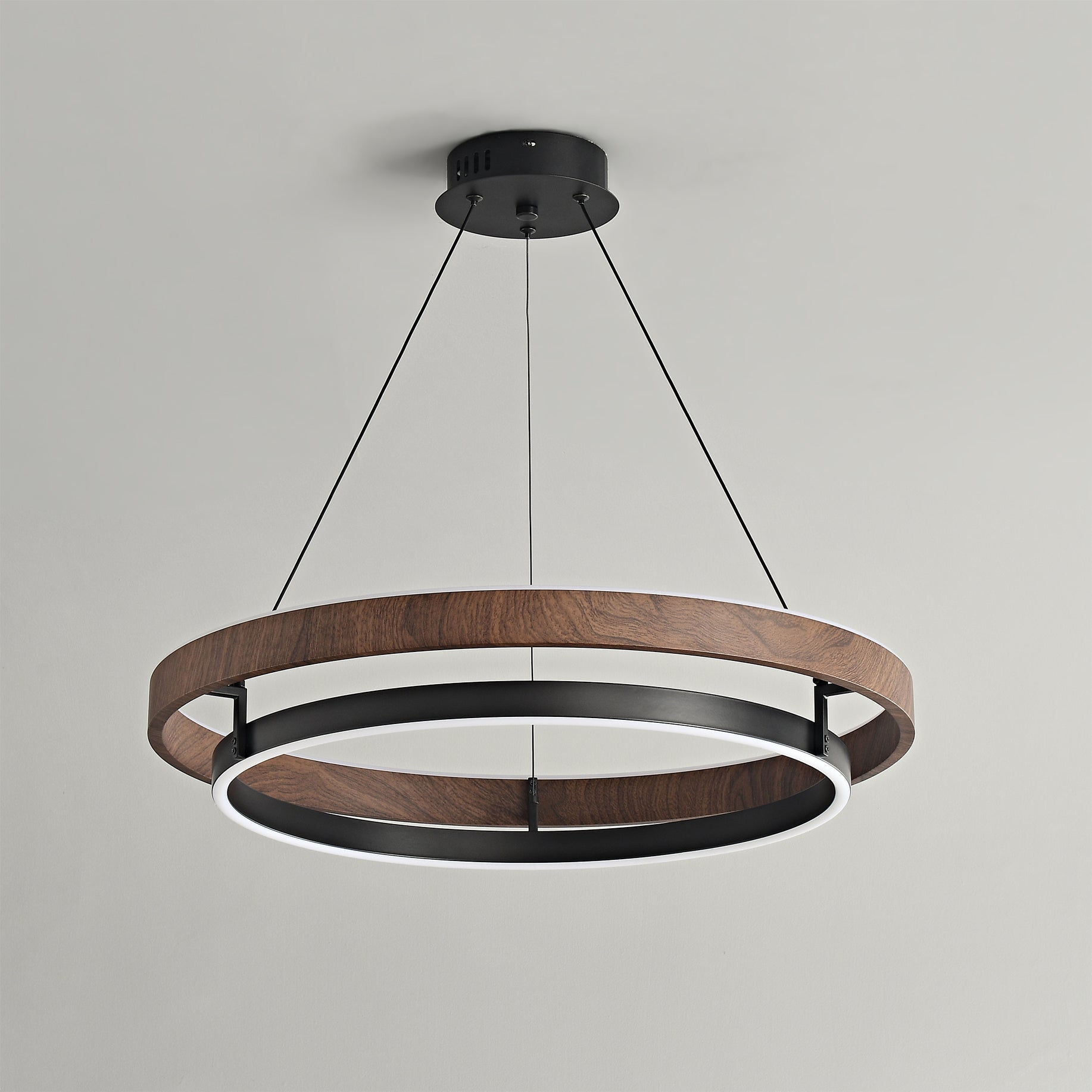 Nisora - Double Ring LED Glow Chandelier