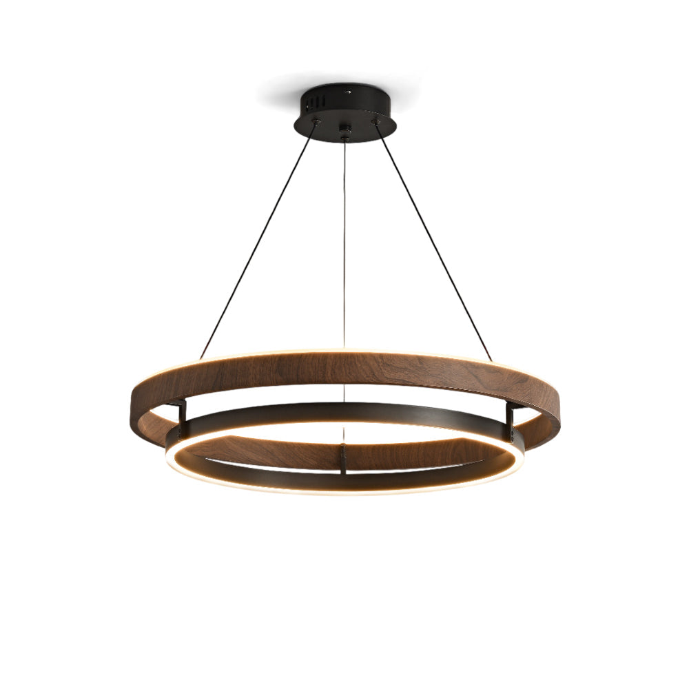 Nisora - Double Ring LED Glow Chandelier