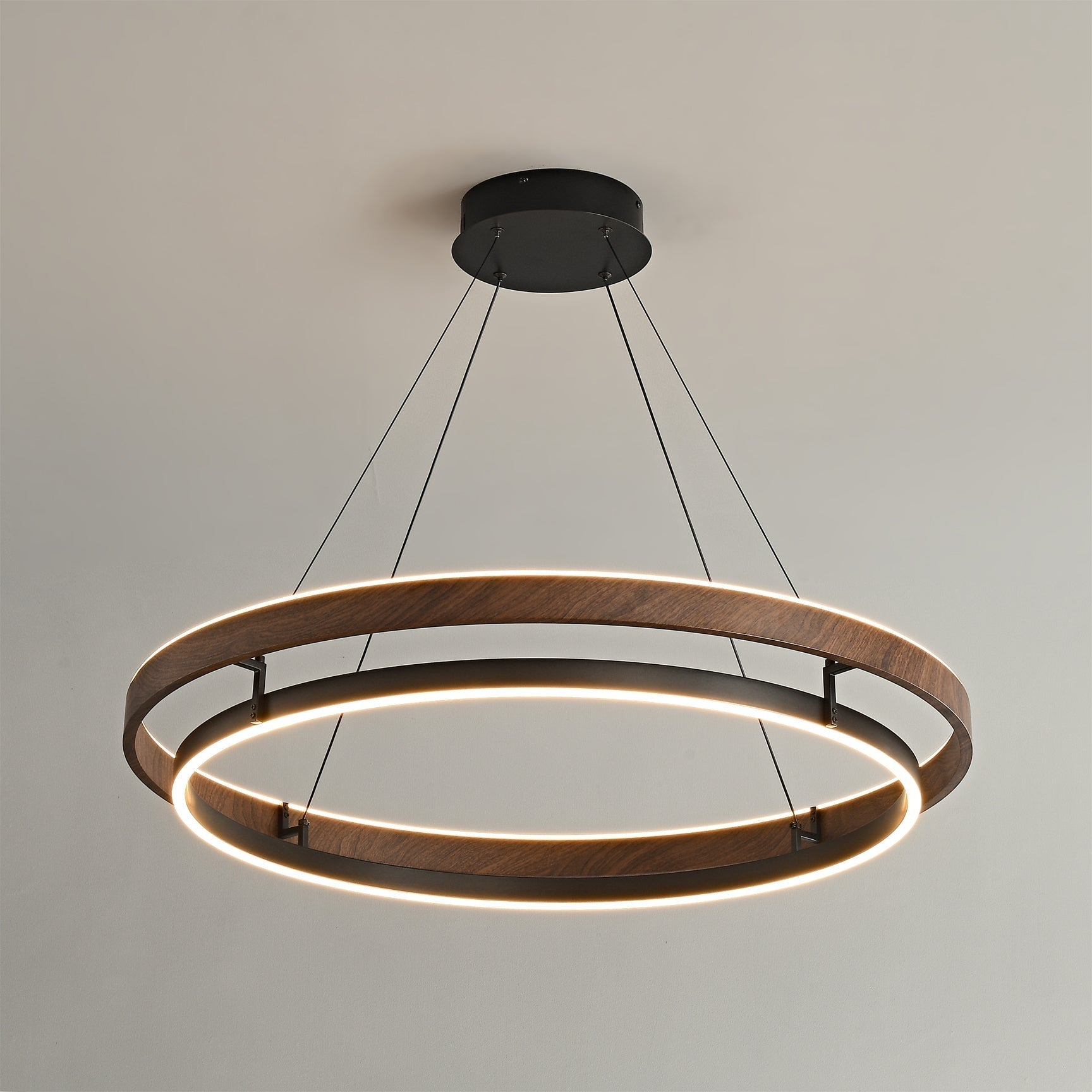 Nisora - Double Ring LED Glow Chandelier