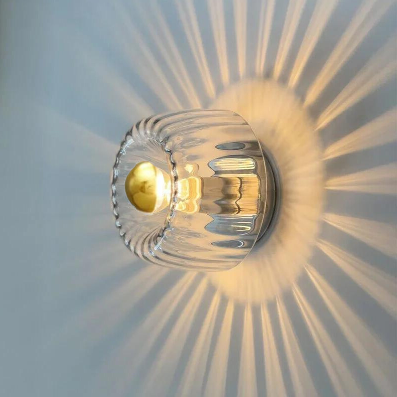 Beliora – Applique murale ronde en verre LED style Bauhaus nordique