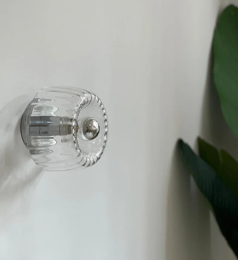 Beliora – Applique murale ronde en verre LED style Bauhaus nordique