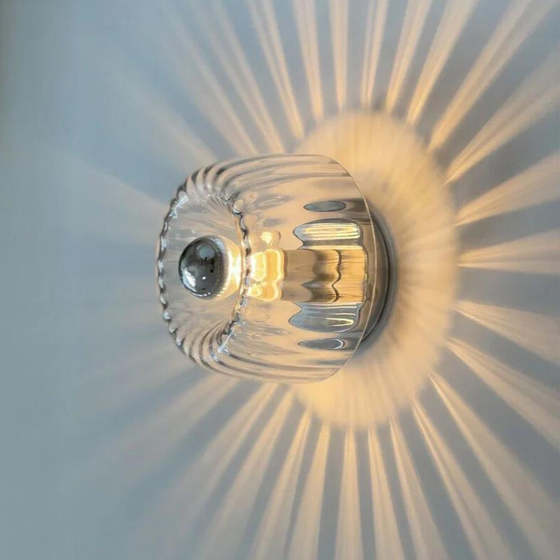 Beliora – Lampă de perete rotundă LED din sticlă în stil Bauhaus nordic