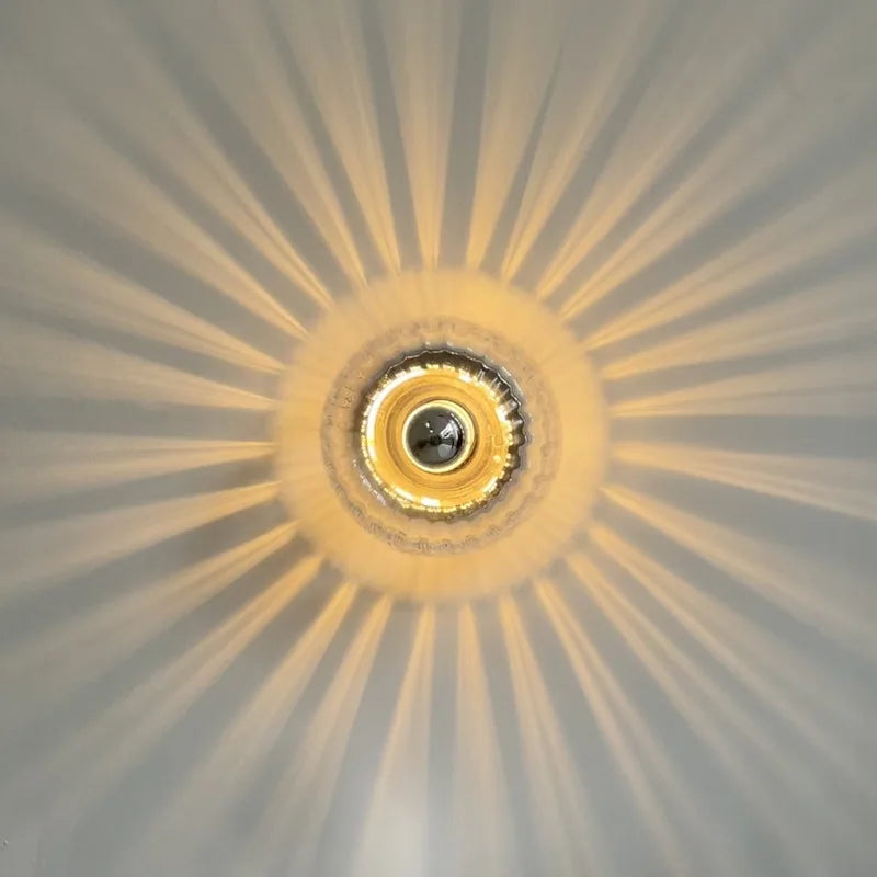Beliora – Applique murale ronde en verre LED style Bauhaus nordique