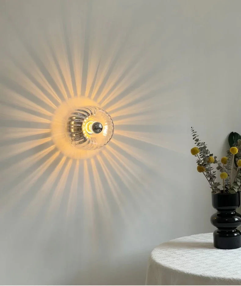 Beliora – Lampă de perete rotundă LED din sticlă în stil Bauhaus nordic