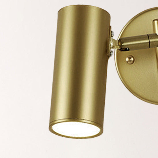Lorvane – Nordic Brass Cylinder Swing Arm Wall Sconce Lamp 1 Light