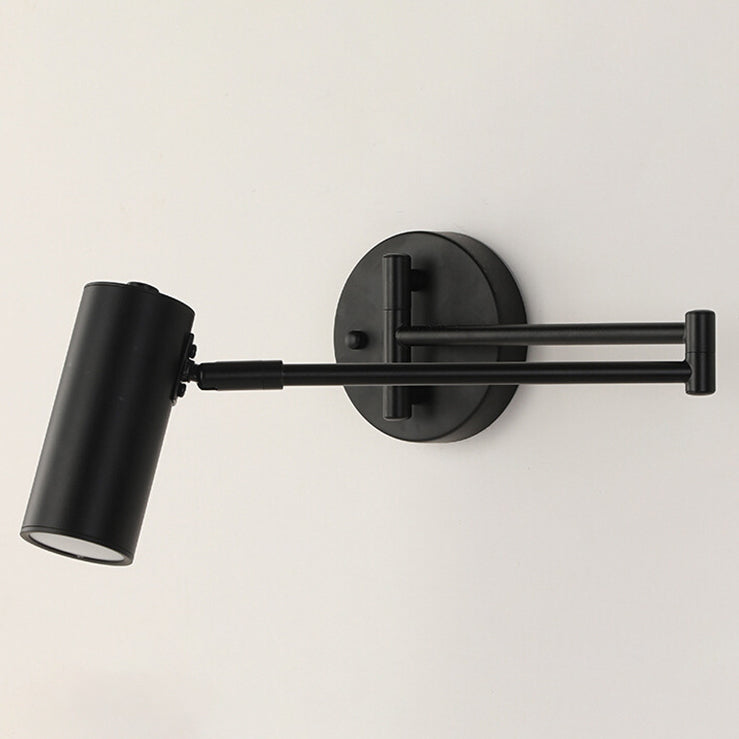 Lorvane – Nordic Brass Cylinder Swing Arm Wall Sconce Lamp 1 Light