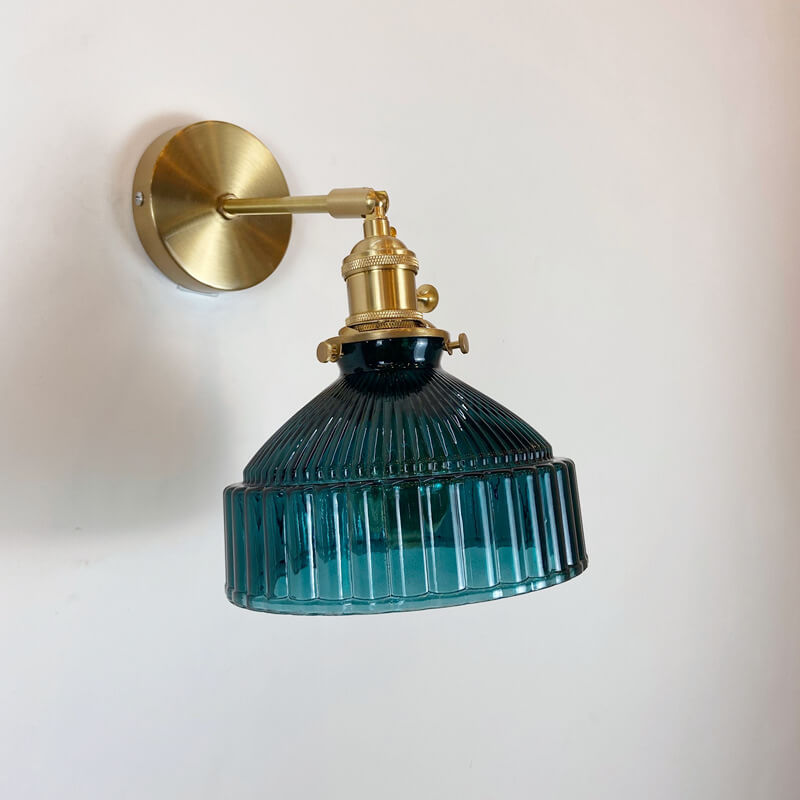 Velorn – Applique murale dôme en verre et laiton nordique 1 lumière