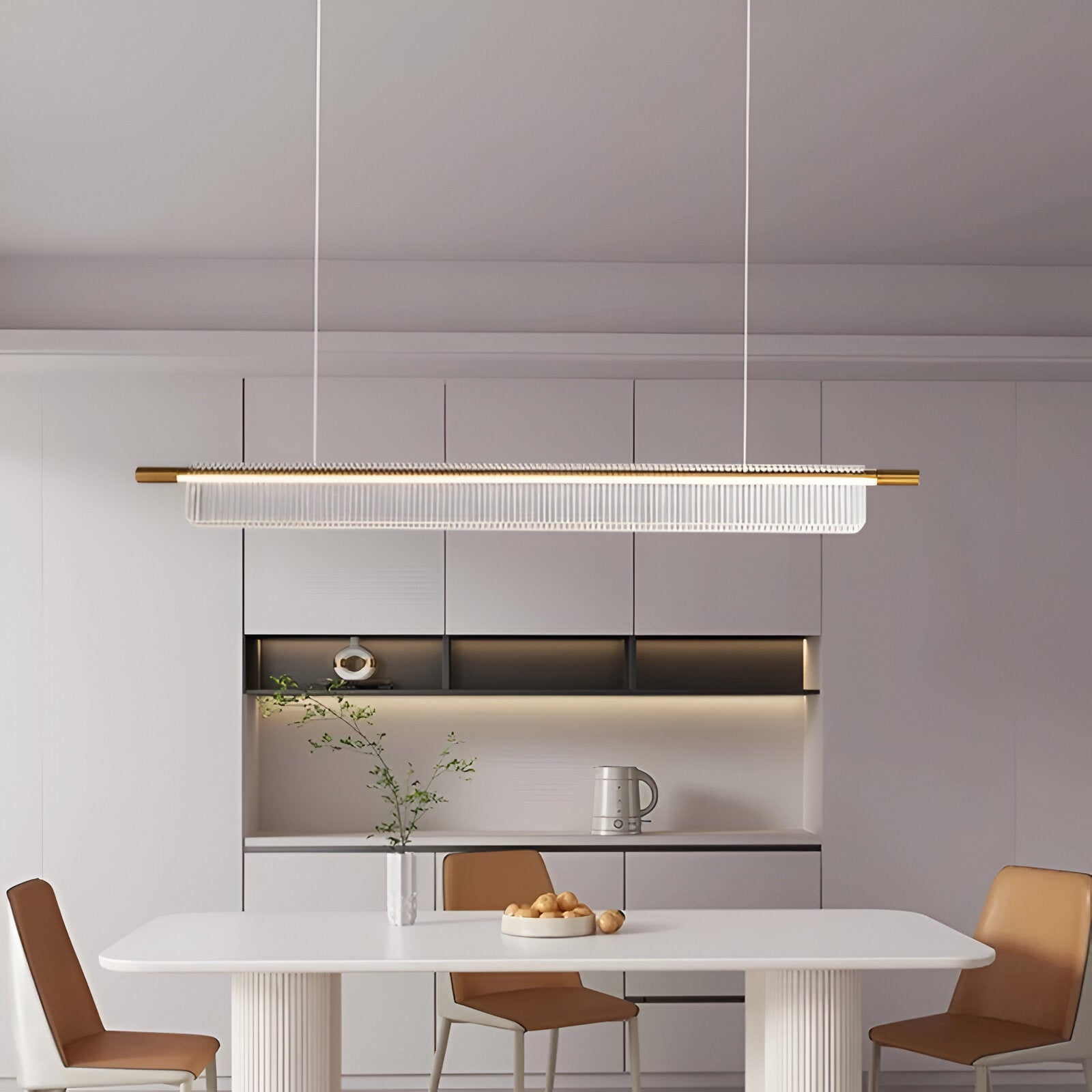 Varnel – Nordic Acrylic Linear Iron Strip Pendant Light