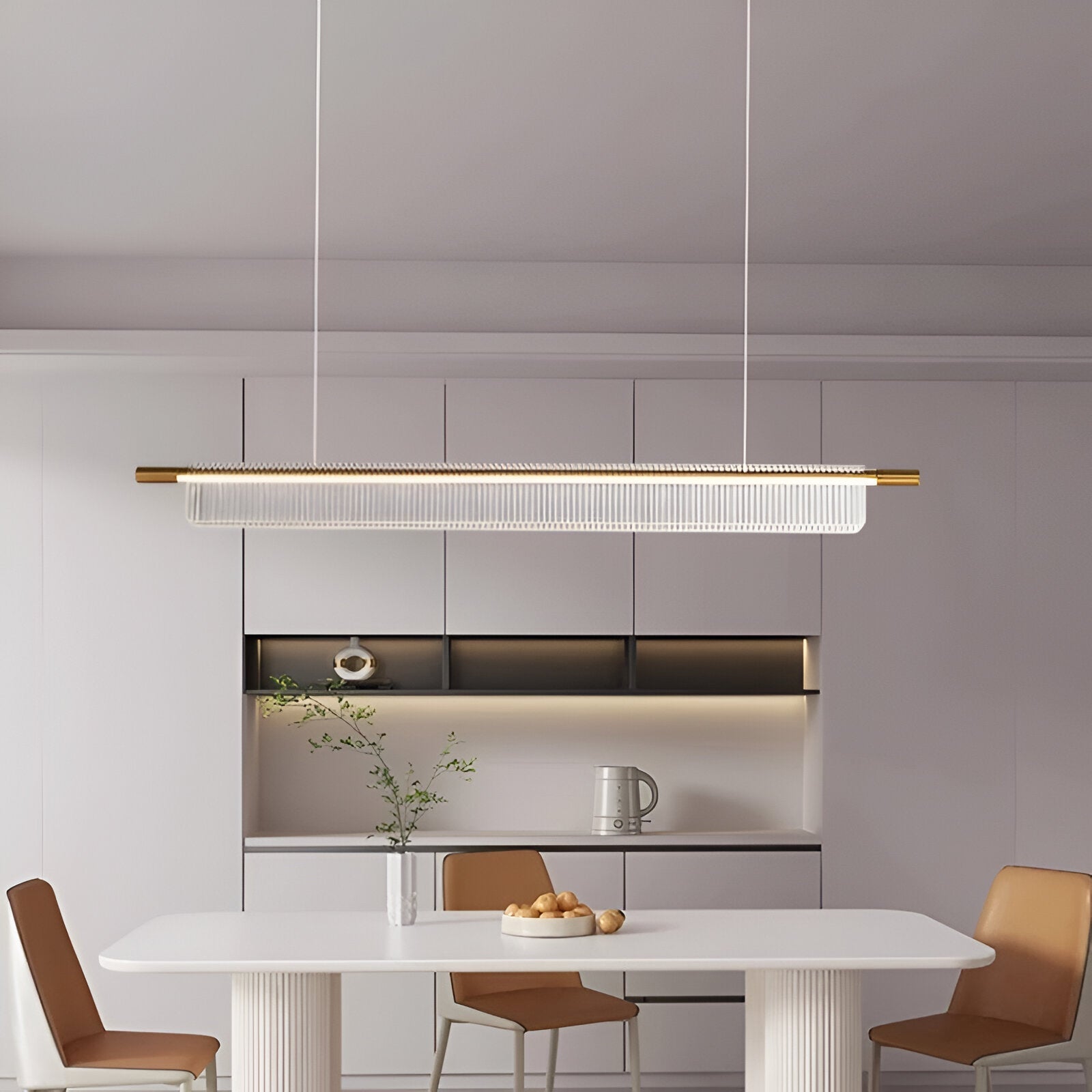 Varnel – Nordic Acrylic Linear Iron Strip Pendant Light