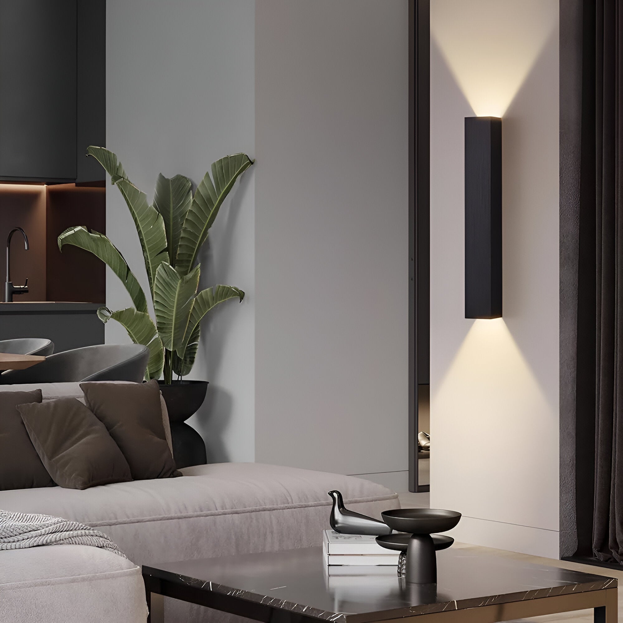 Rectanova – Nordisk Aluminium Rektangulær Linje Væglampe