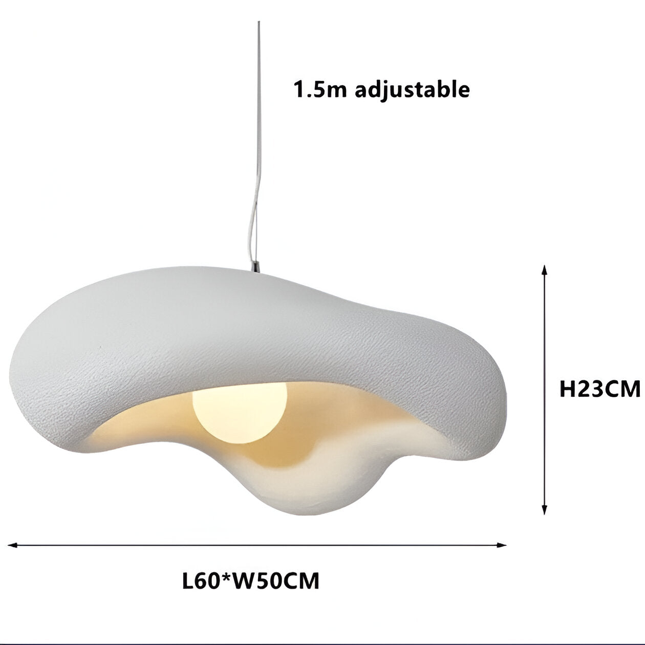 Nuvoli – Lámpara Colgante Texturizada Nube Japandi Wabi Sabi