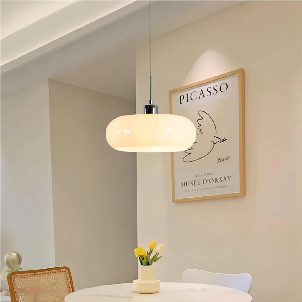 Neuvina – Bauhaus Glass Pendant Light With Hand Blown Shade