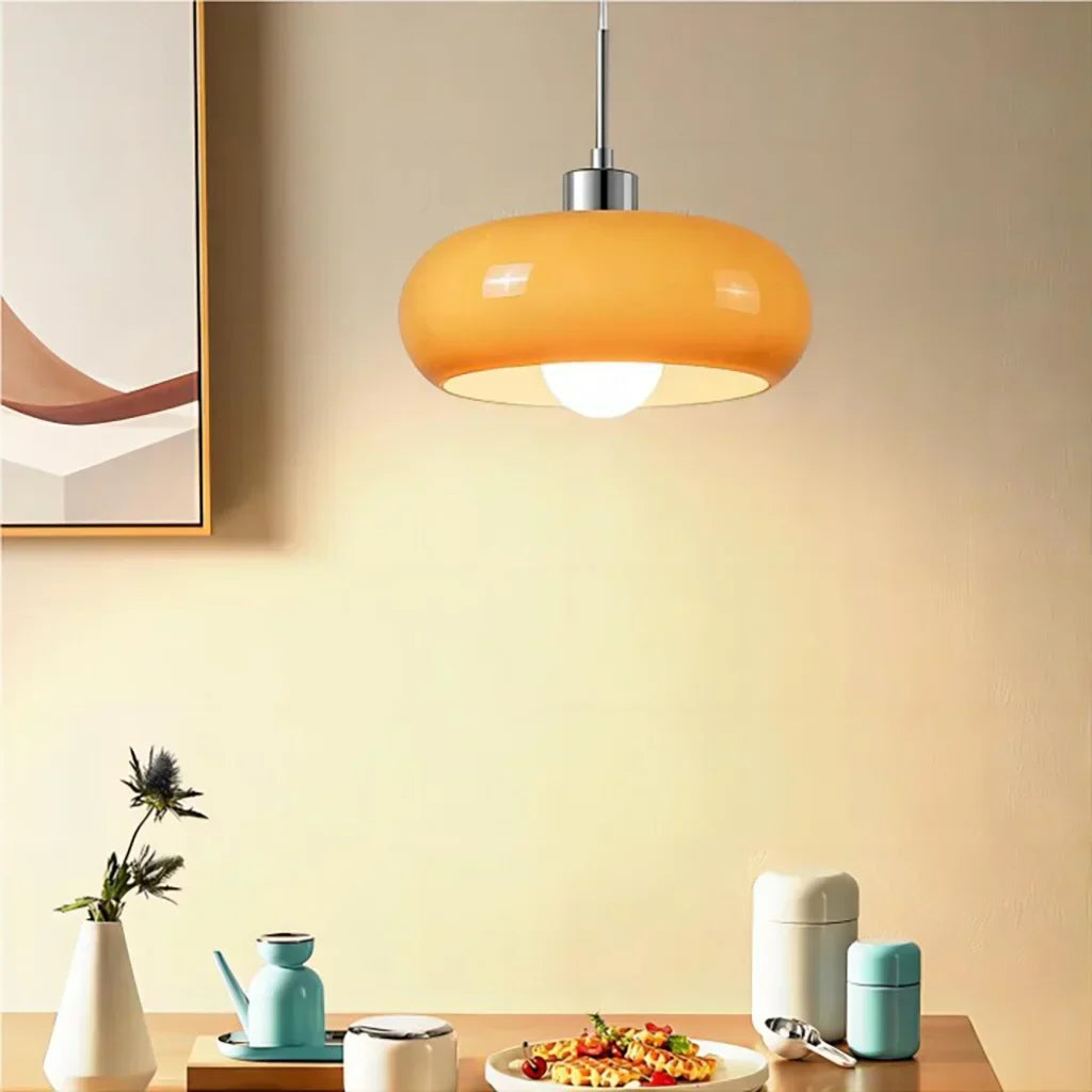 Neuvina – Bauhaus Glass Pendant Light With Hand Blown Shade
