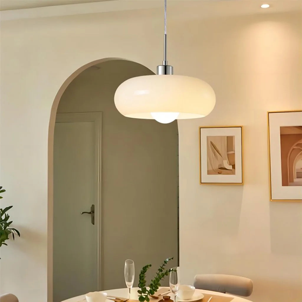 Neuvina – Bauhaus Glass Pendant Light With Hand Blown Shade
