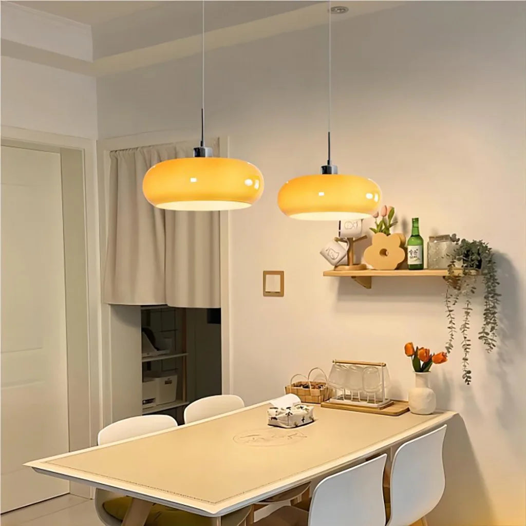 Neuvina – Bauhaus Glass Pendant Light With Hand Blown Shade