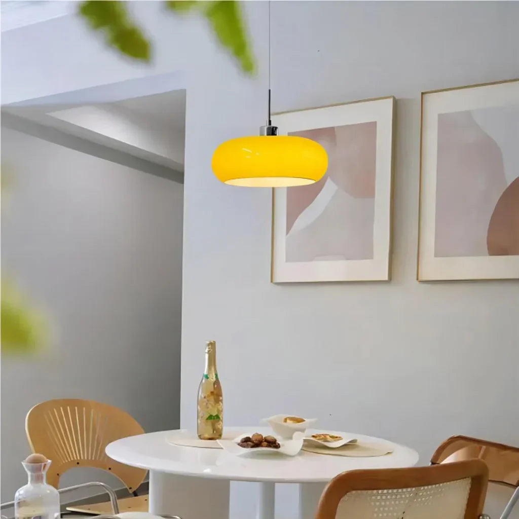 Neuvina – Bauhaus Glass Pendant Light With Hand Blown Shade
